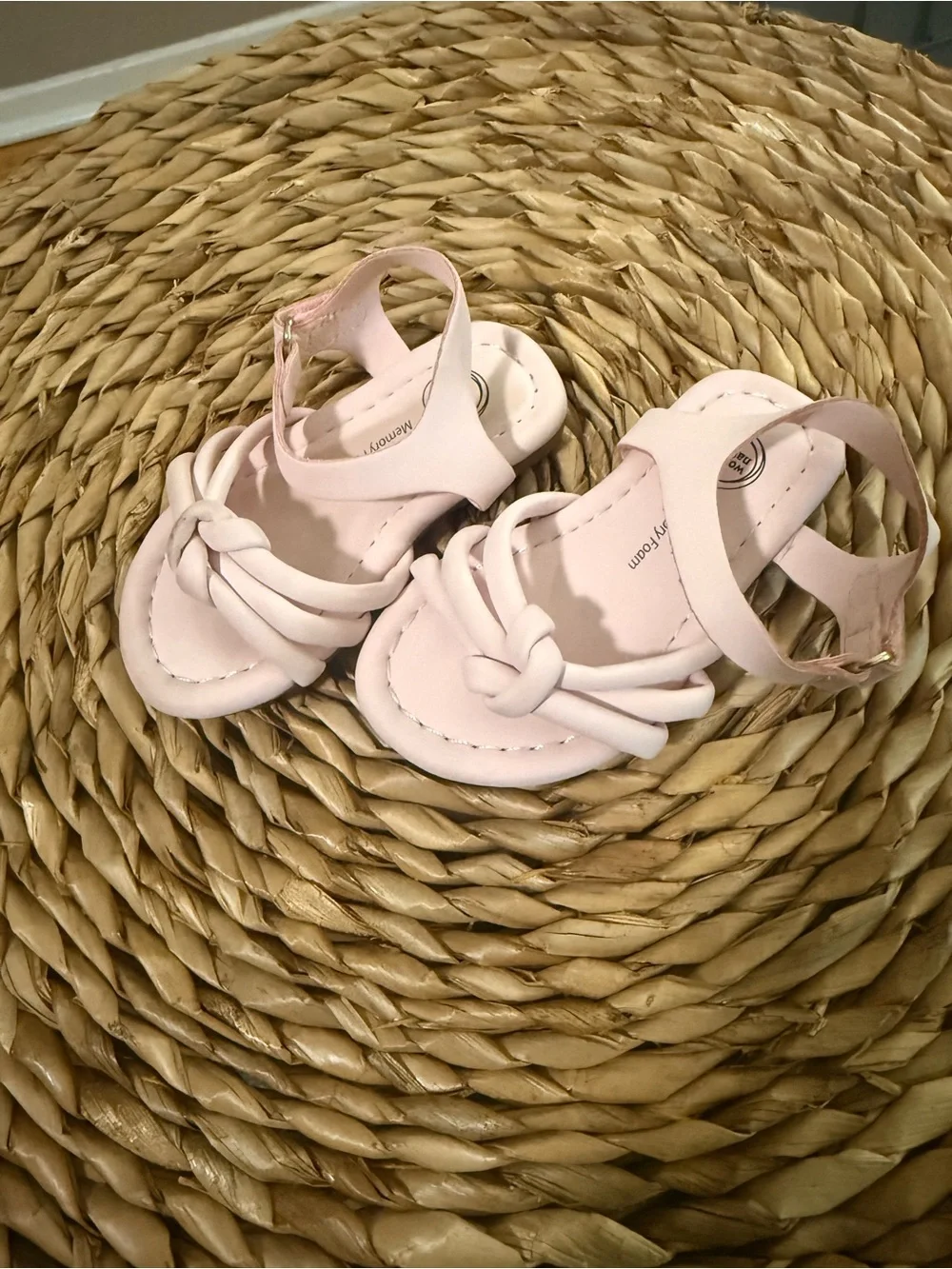 wonder nation Light Pink Knot Strap Baby Sandals